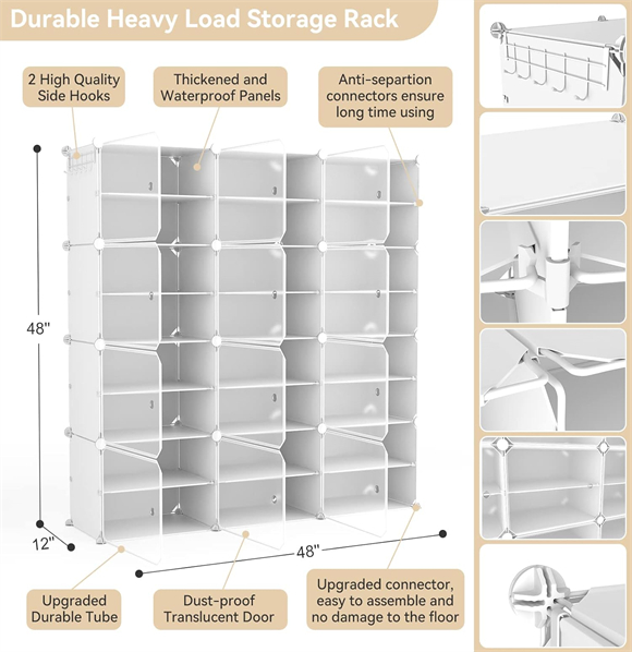 Shoe rack with cover